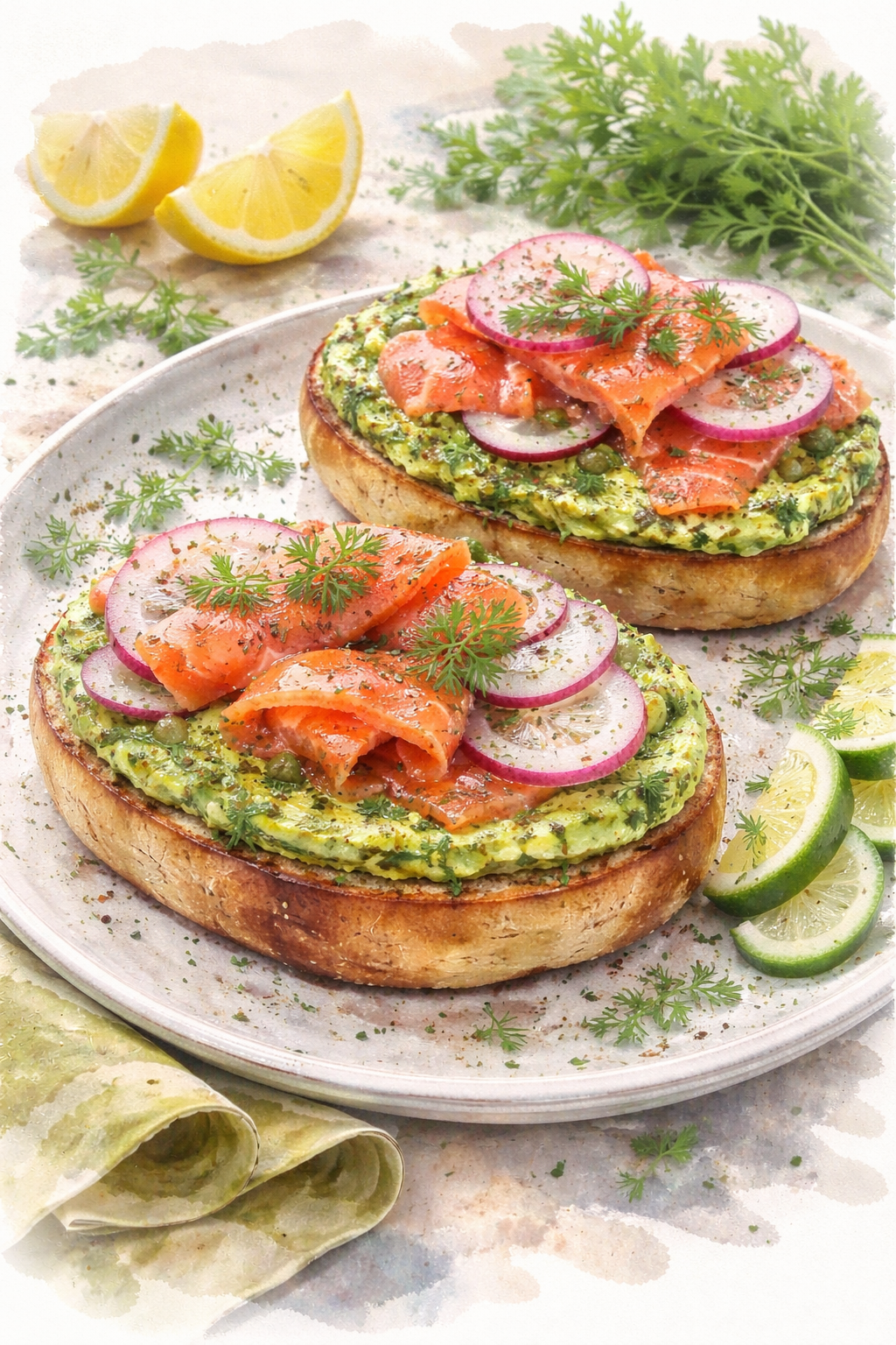 Sockeye Salmon with Avocado Toast