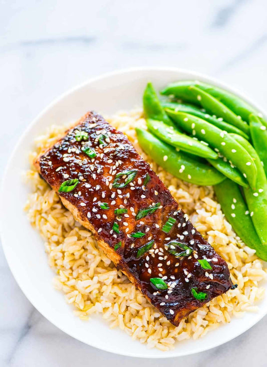 Salmon & Veggie Stir-Fry with Ginger Soy Sauce