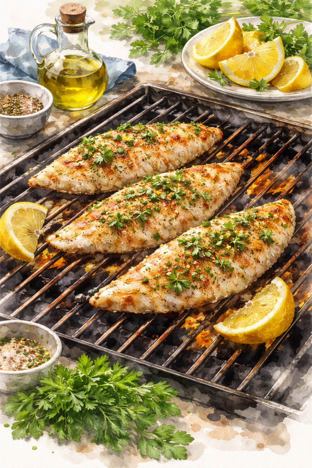 BBQing Rockfish (Ocean Perch)