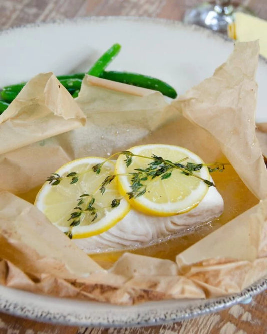 Halibut en Papillote (Halibut in Parchment)
