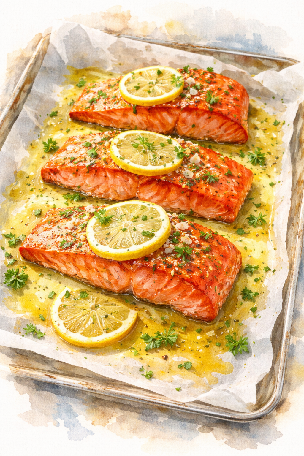 Lemon Butter Baked Sockeye Salmon