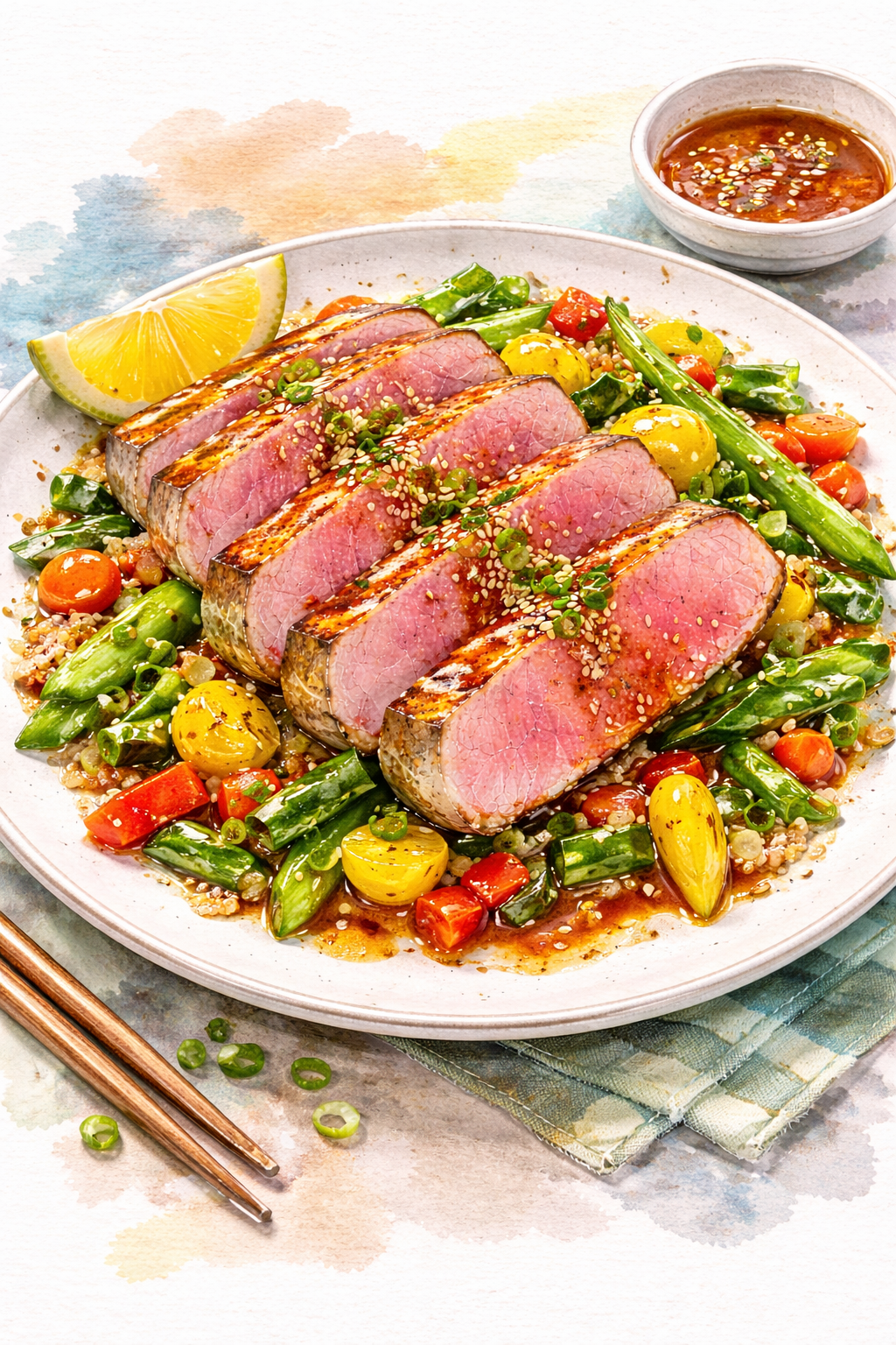 Albacore Tuna with Miso-Ginger Glaze