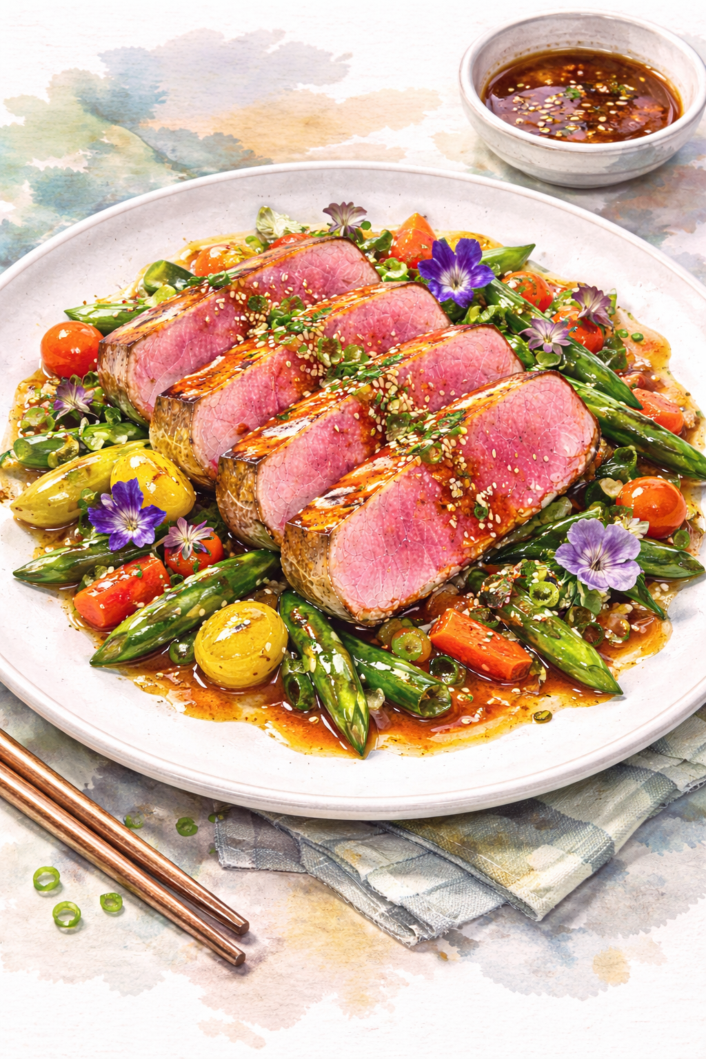 Sous-Vide Albacore Tuna with Soy-Citrus Reduction