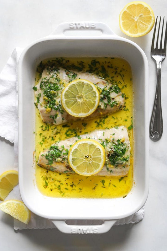 Lemon Herb Baked Halibut
