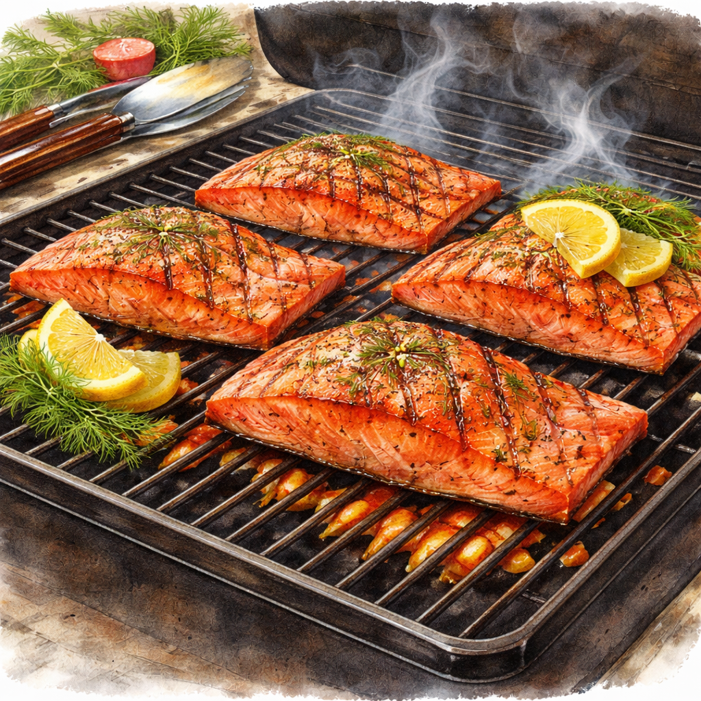 BBQing Salmon