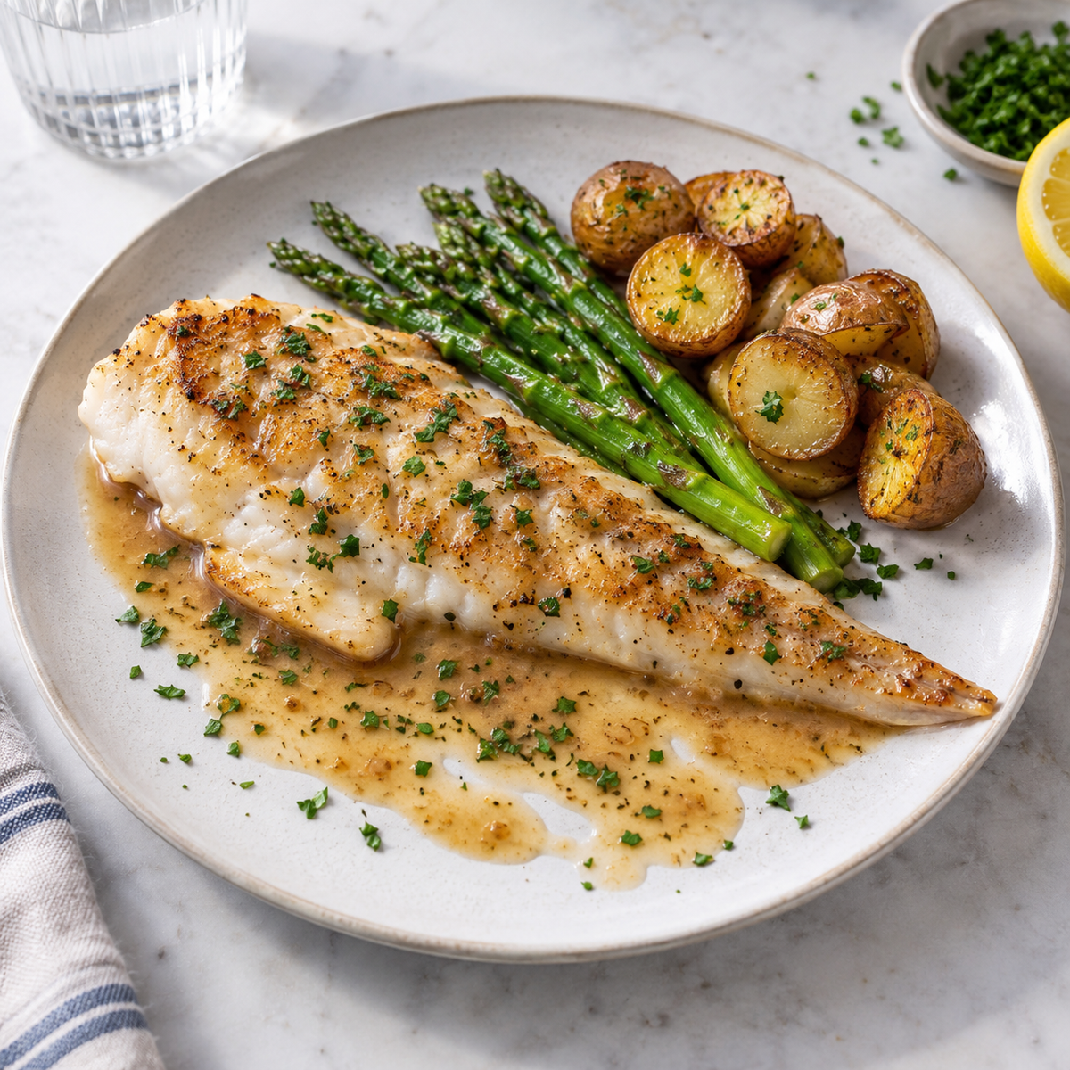 Seared Haddock with Brown Butter Velouté