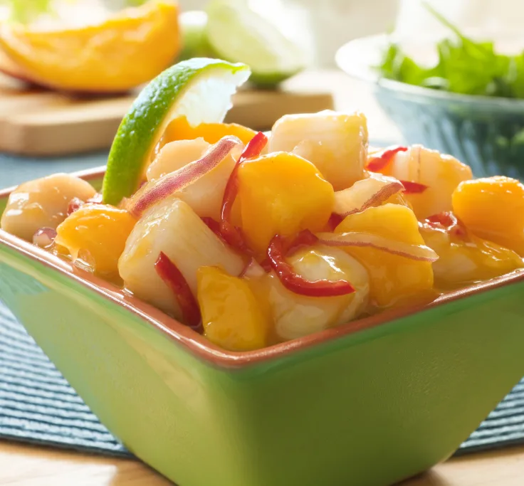 Five Ingredient Scallop and Mango Ceviche