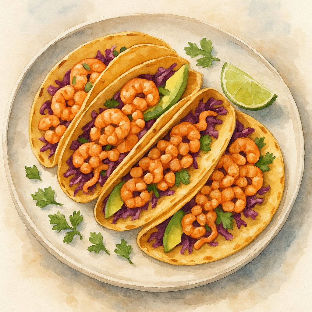 Shrimp Tacos with Chipotle Crema