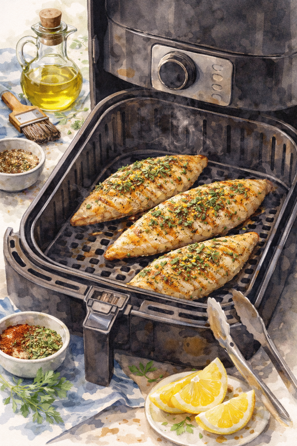 Air Frying Rockfish (Ocean Perch)