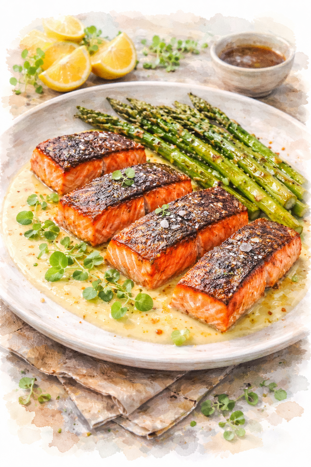 Crispy Skin Sockeye Salmon with Lemon Beurre Blanc
