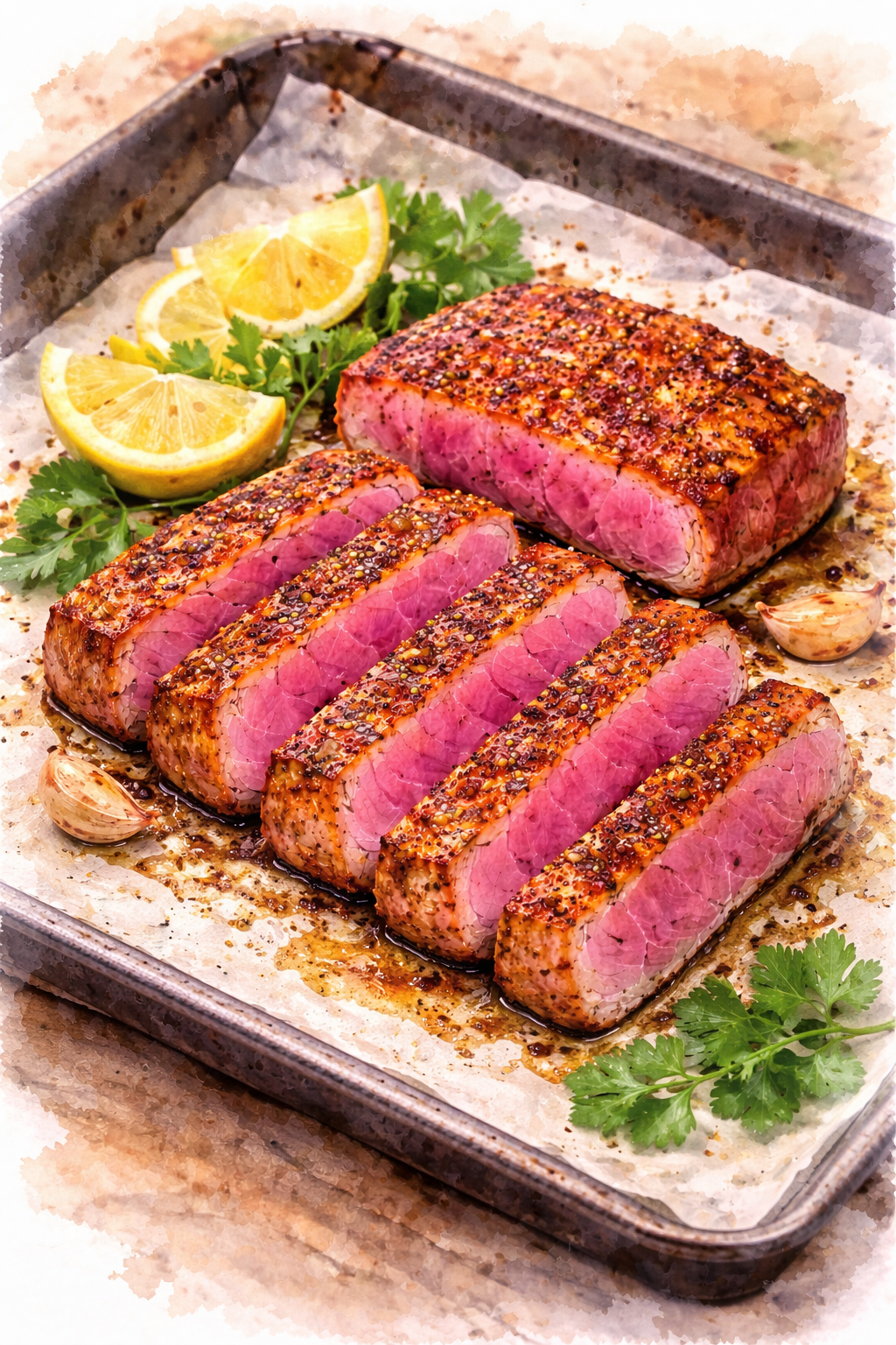 Baking Blufin Tuna Saku