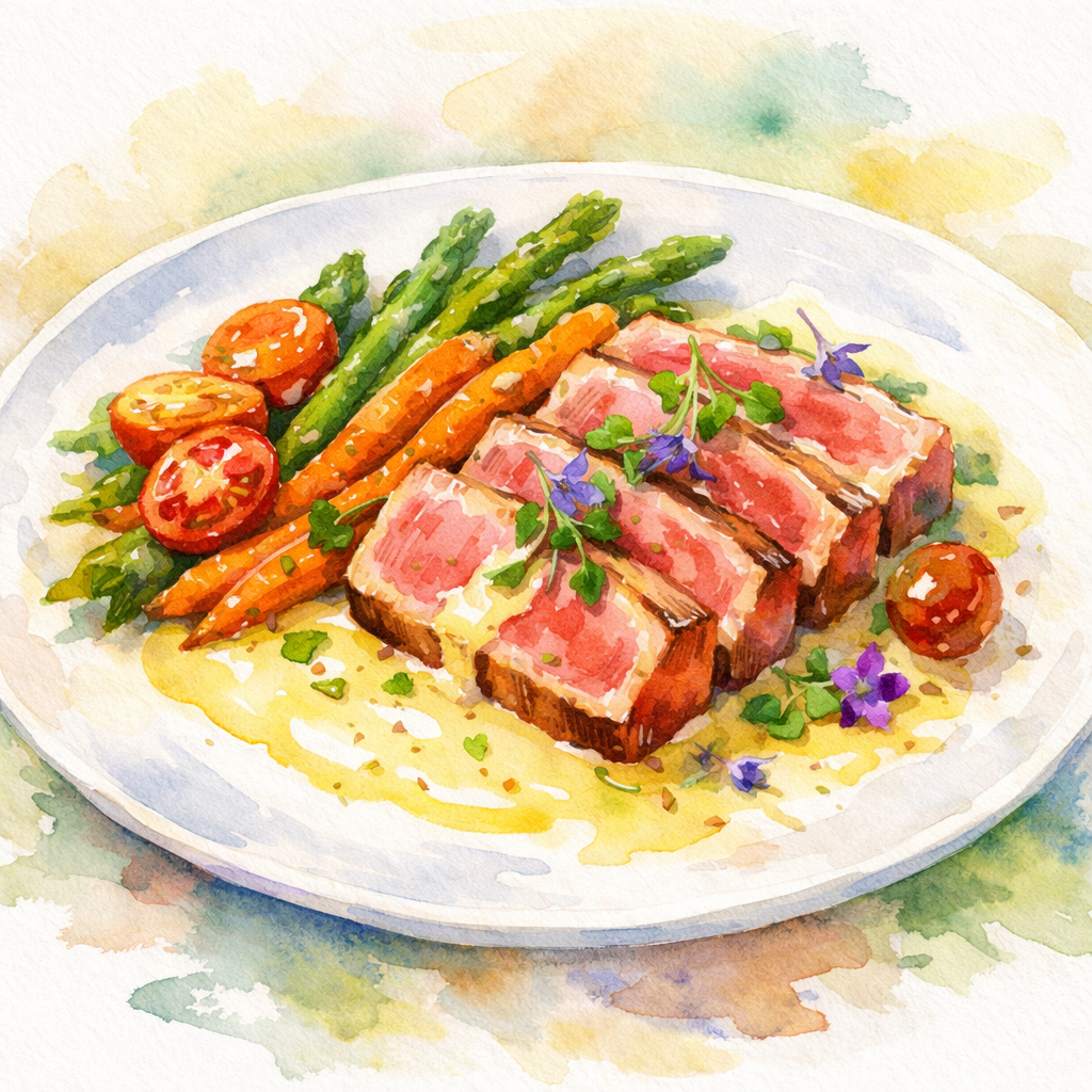 Sous-Vide Bluefin Tuna with Citrus Beurre Blanc