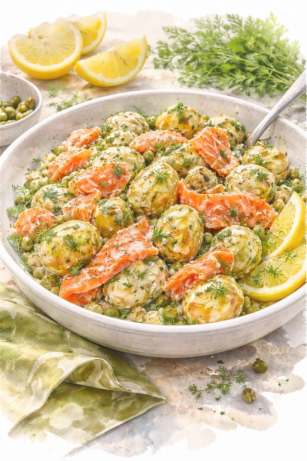Smoked Salmon Lemon Dill Potato Salad