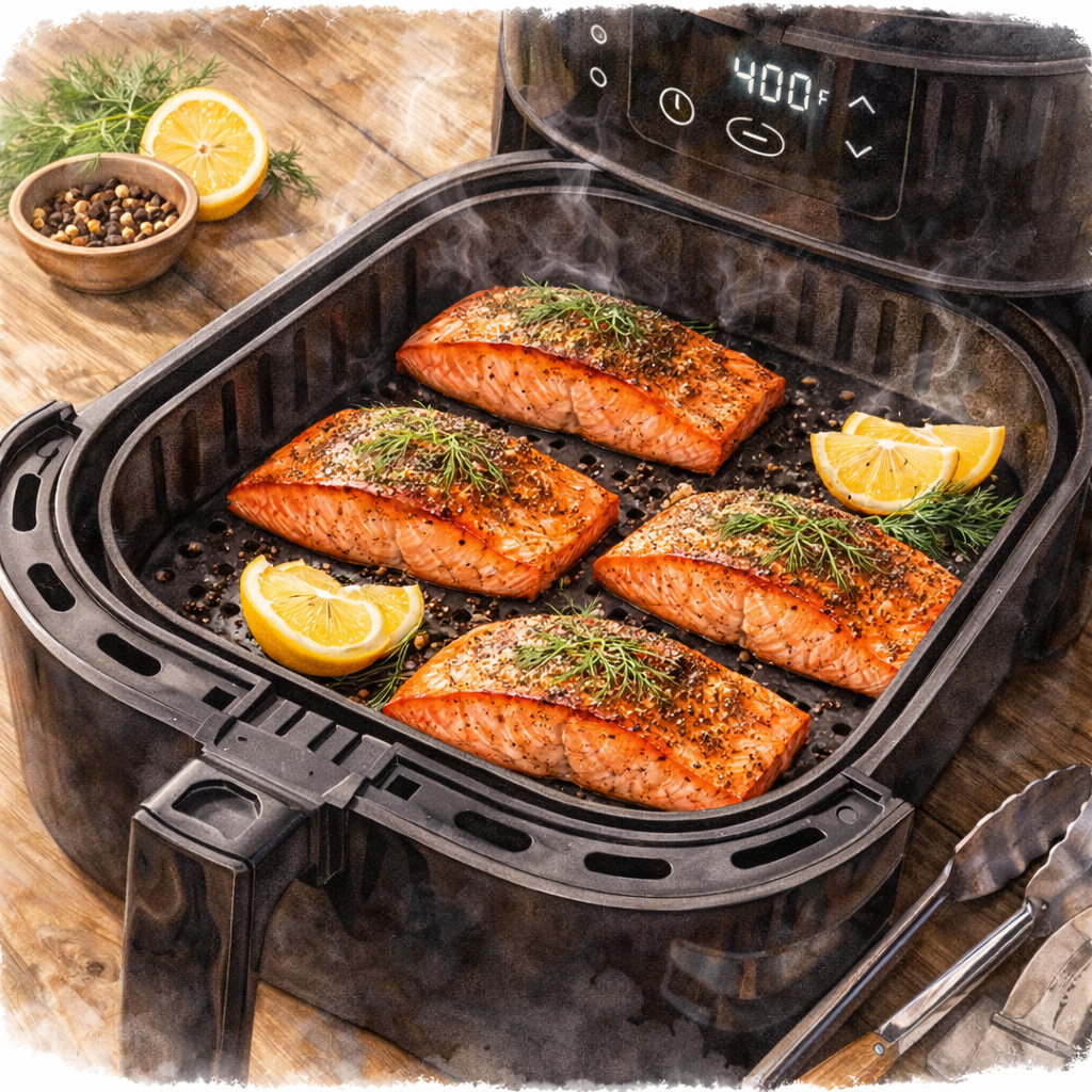 Air Frying Salmon