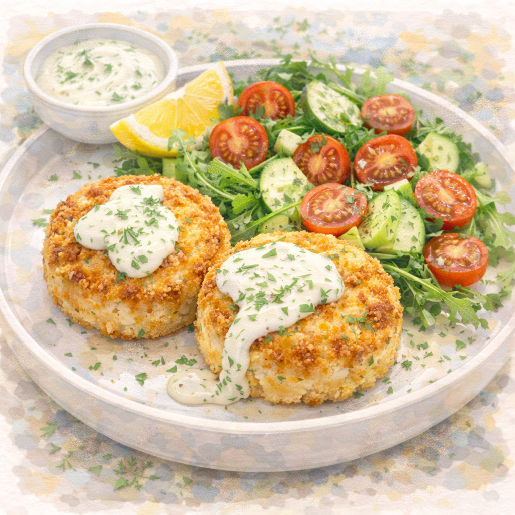 Cod & Potato Cake Brunch Plate