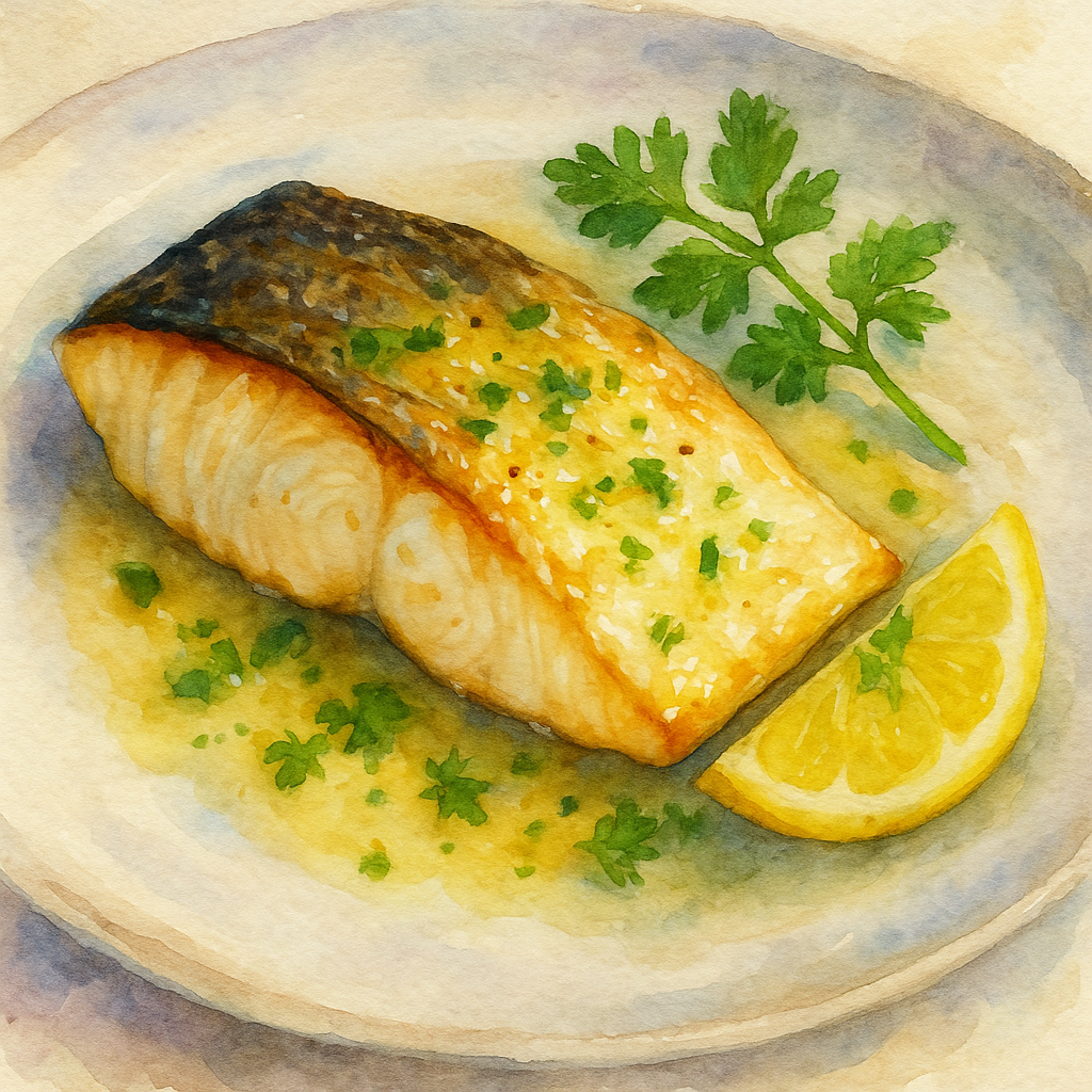 Lemon-Garlic Butter Black Cod