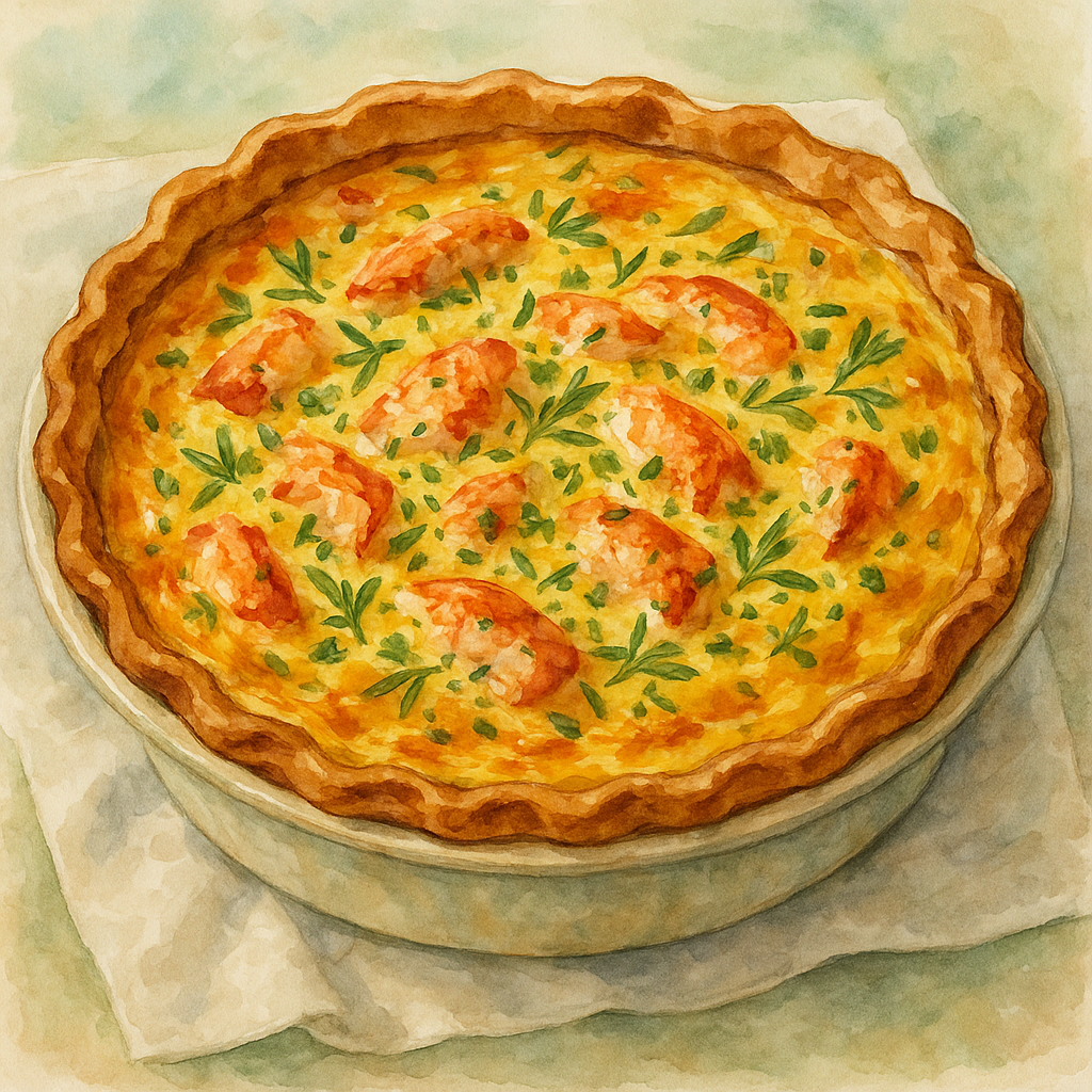 Lobster Quiche with Gruyère, Tarragon & Chives