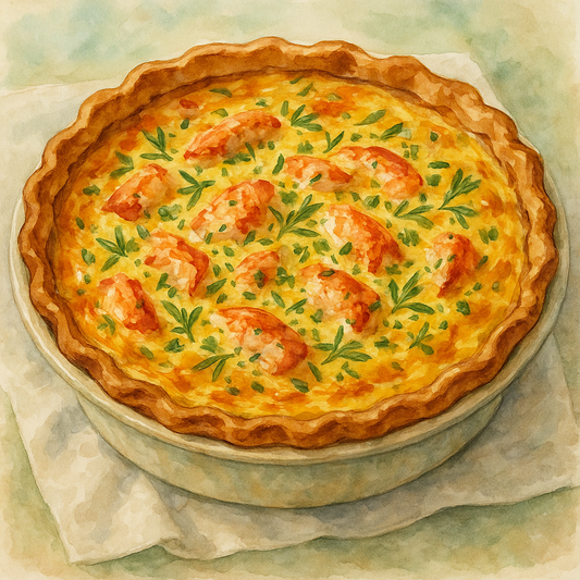 Lobster Quiche with Gruyère, Tarragon & Chives