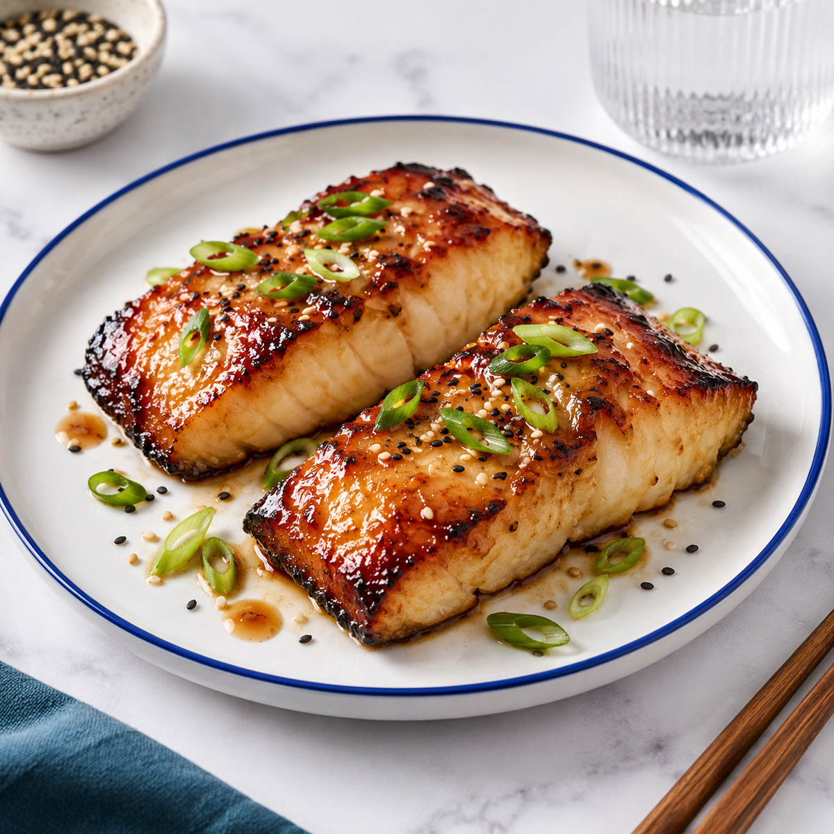Miso Maple Glazed Black Cod