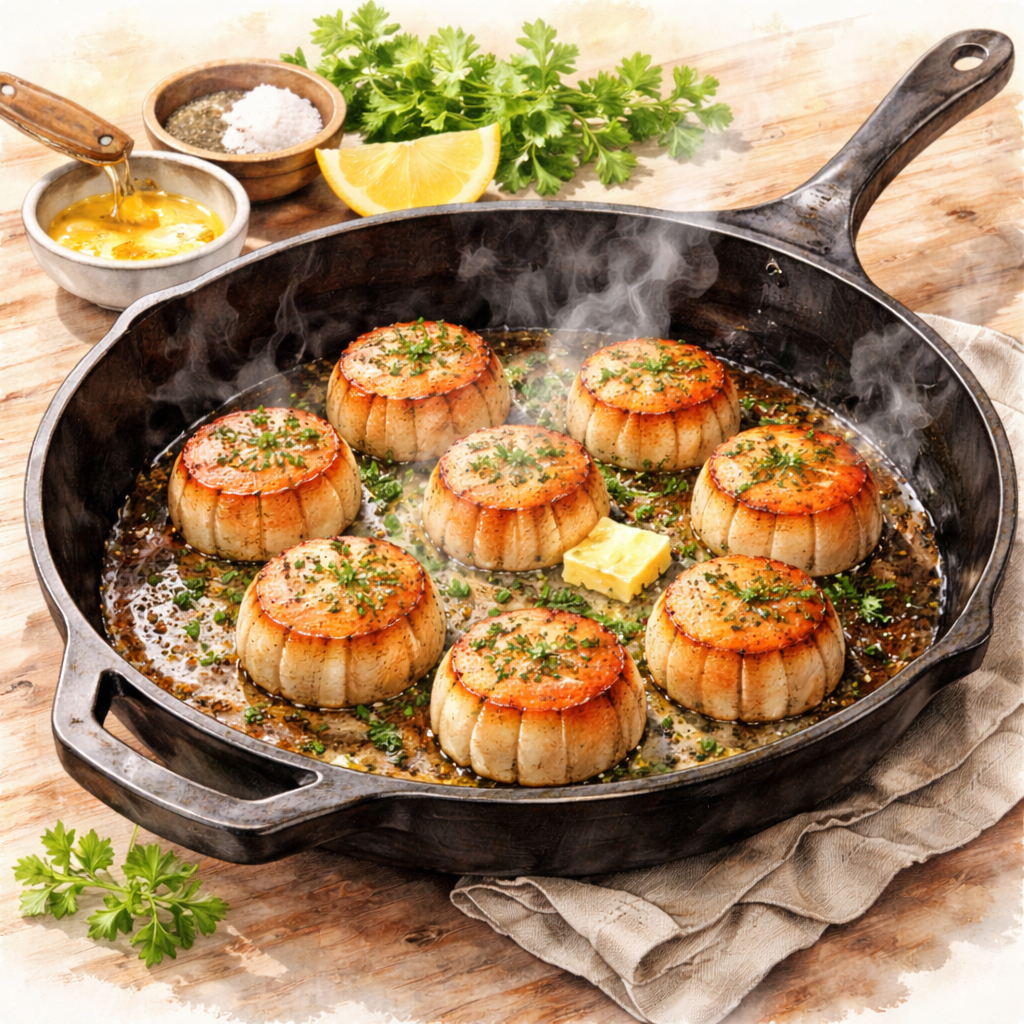 Pan Frying Scallops
