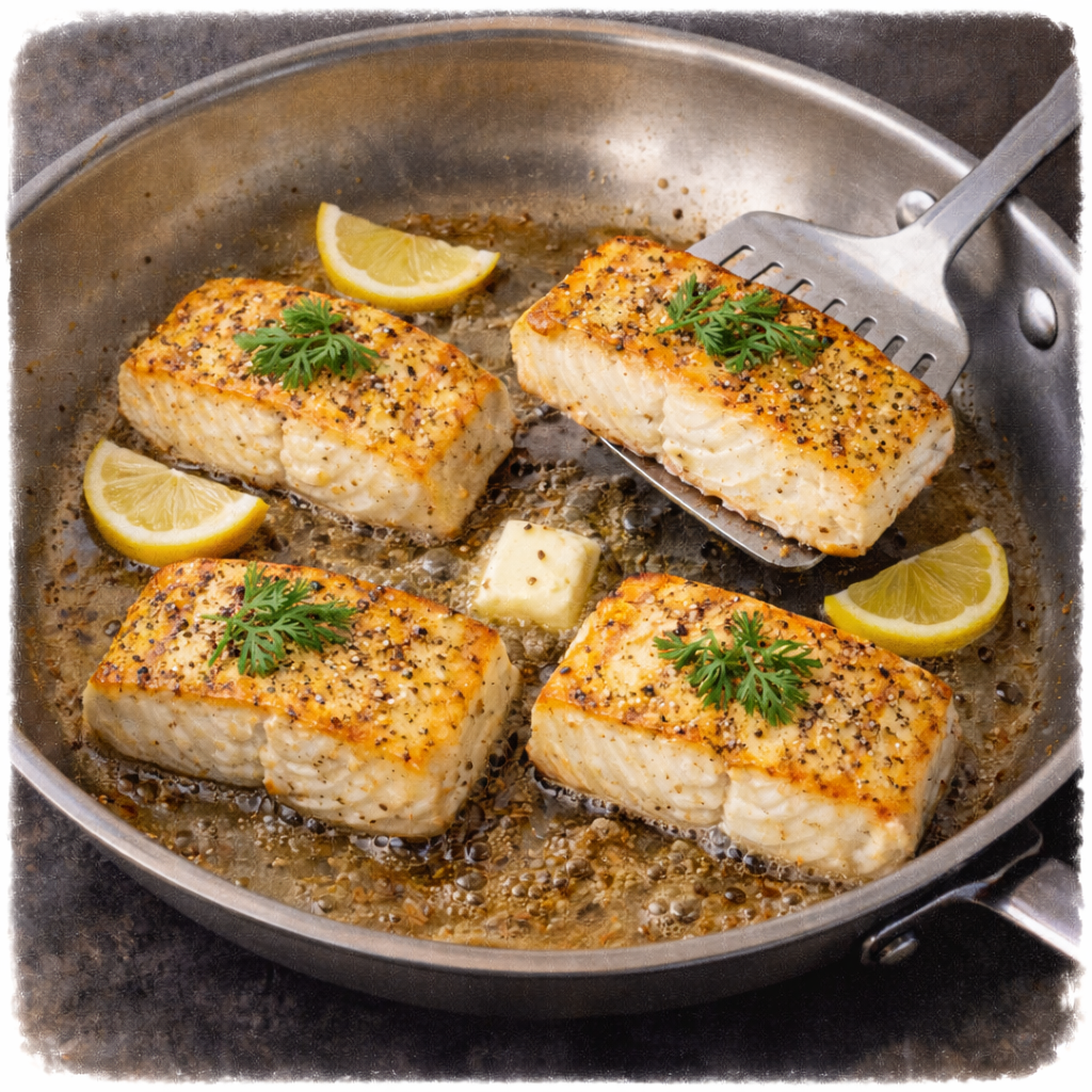 Pan Frying Halibut