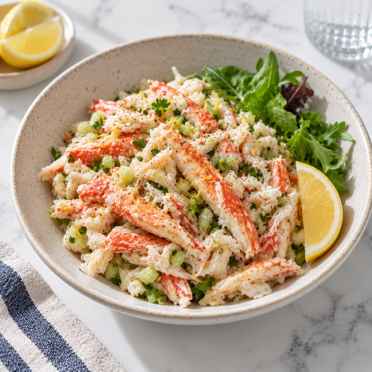 Simple Lemon Snow Crab Salad