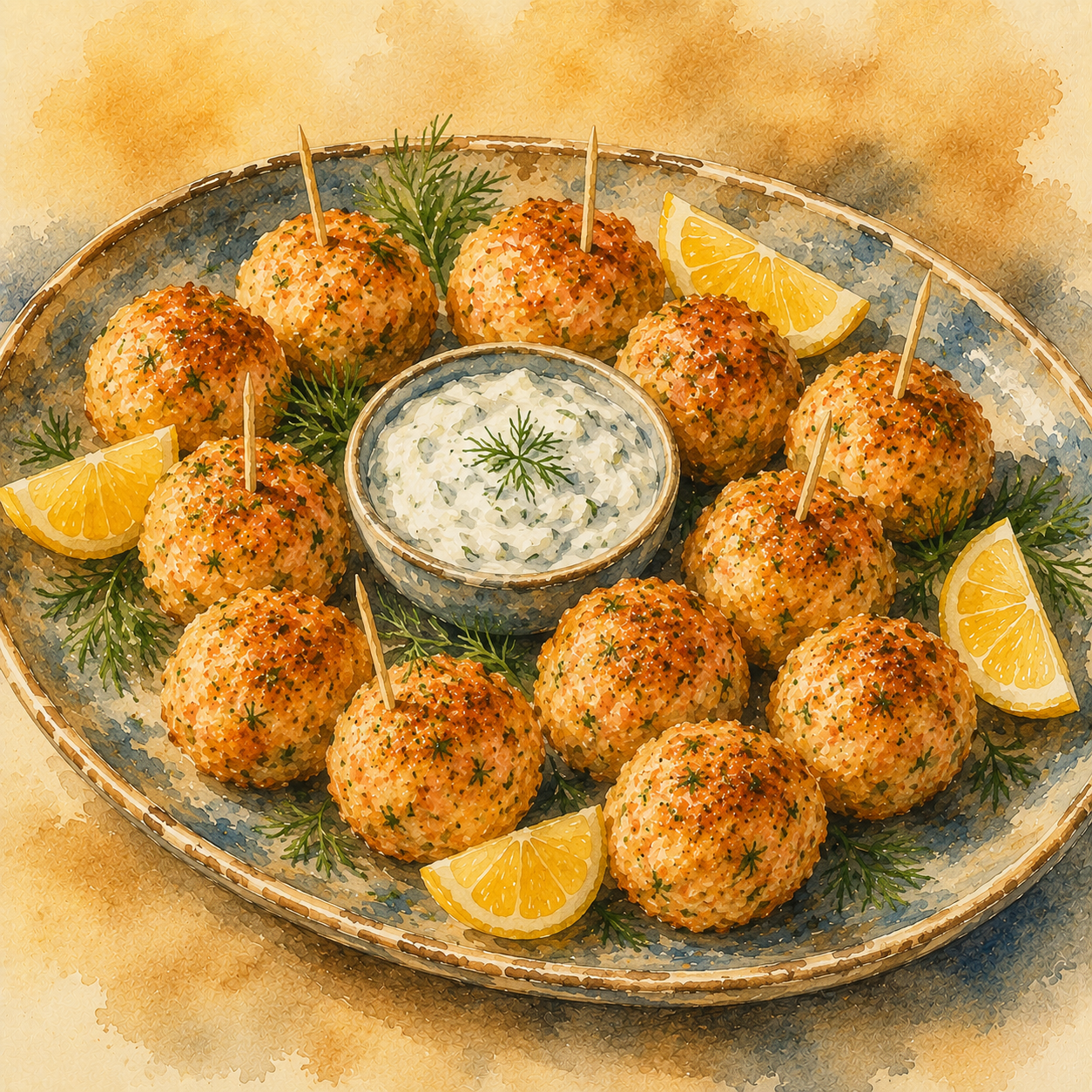 Baked Spinach & Feta Salmon Balls