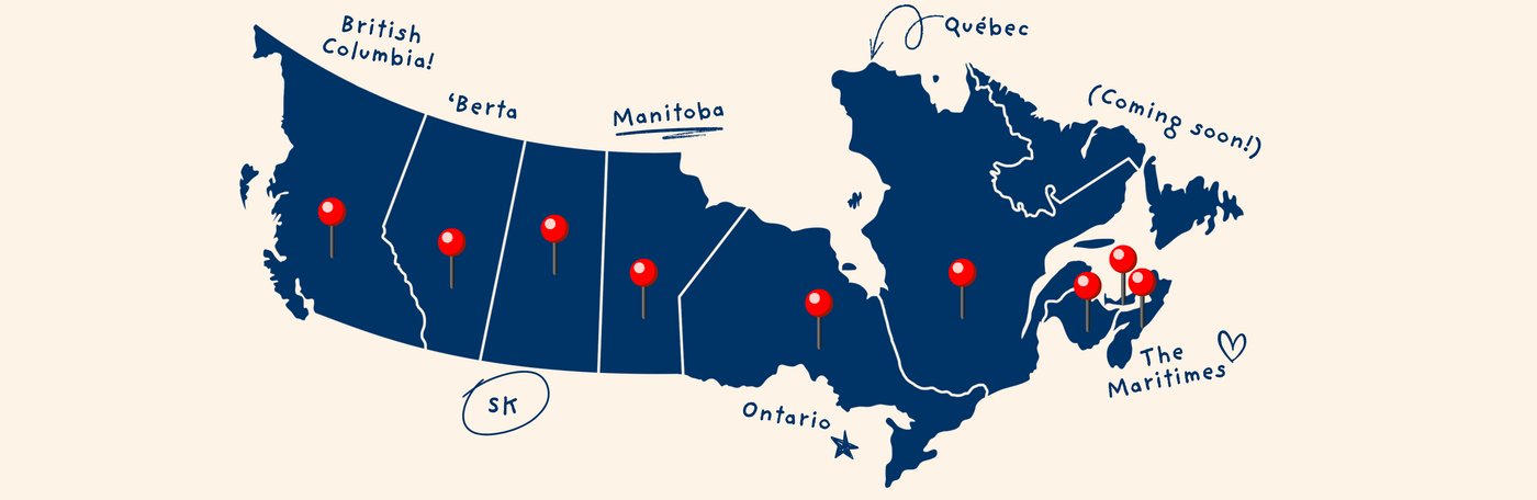 Canada delivery map