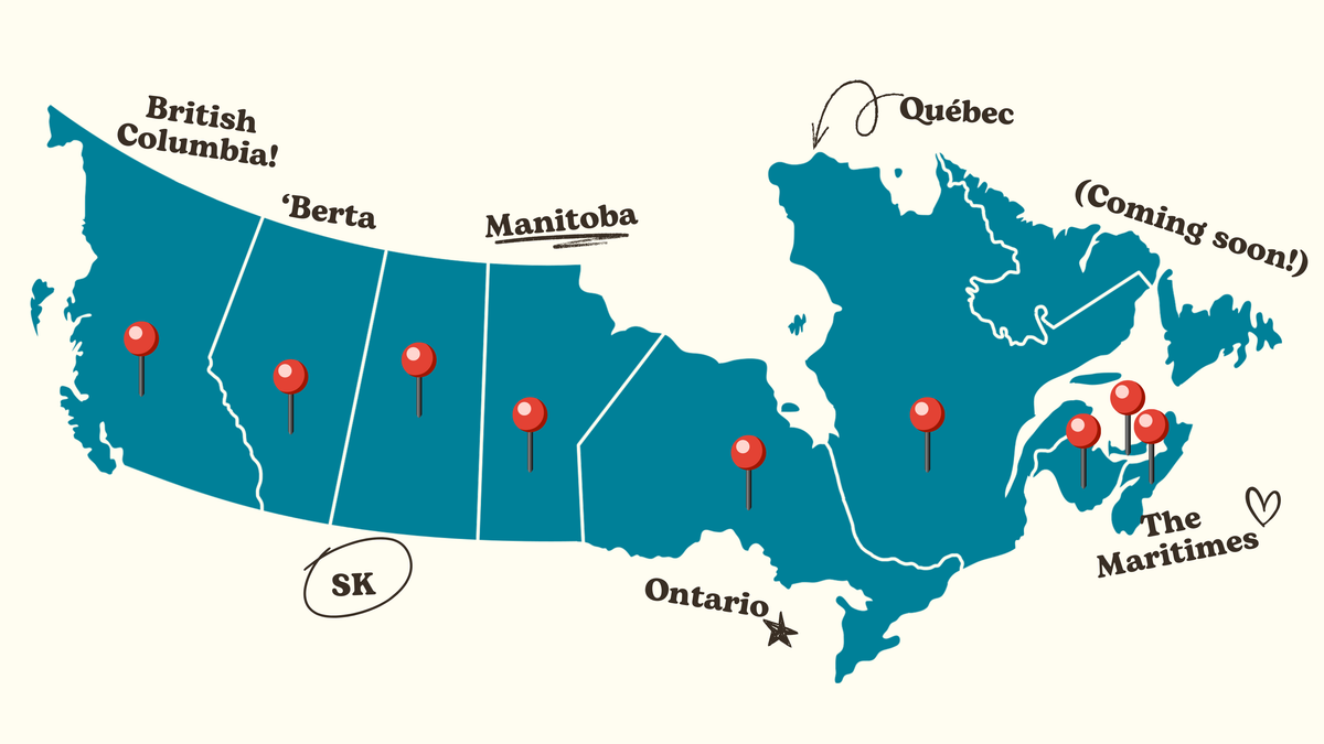 Larry's Catch Canada delivery map